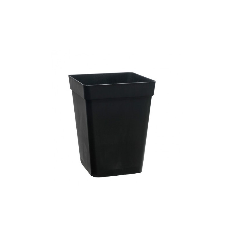 Pot carré noir 2 litres CEP - 12 x 12 x 20 cm