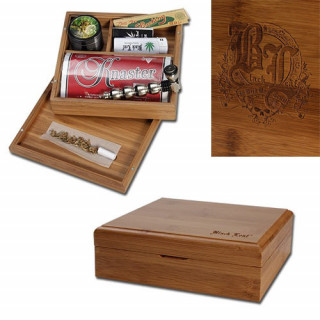 Boite black leaf bamboo - 18 x 17 cm