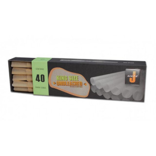 40 paper cones king size unbleached - Jware