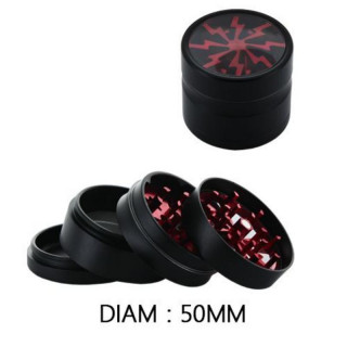 Grinder Alu 50mm 4 parties rouge - SD500