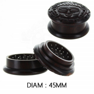 Grinder bois sculpté logo Bouddha - 45mm