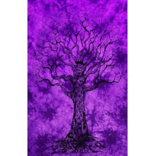 Tenture 140x220 Arbre de Vie Violet
