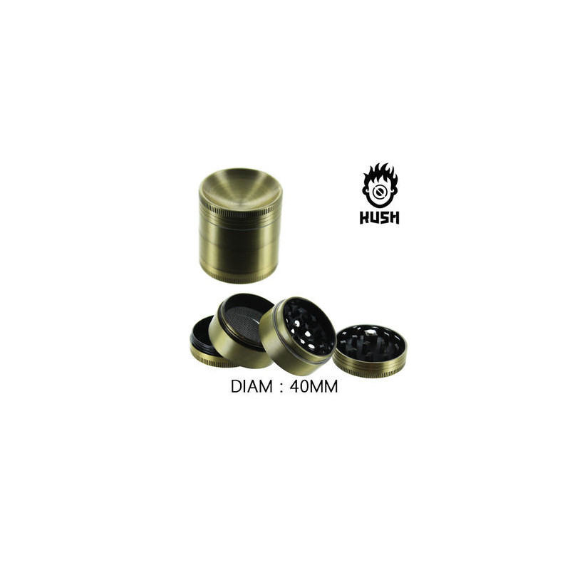 Grinder Kush Curved 40mm 4 parties Or