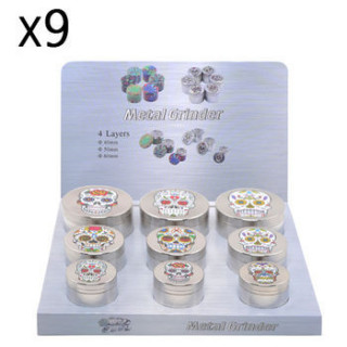 Grinder Atomic Mexican Skull 40mm 4 parties