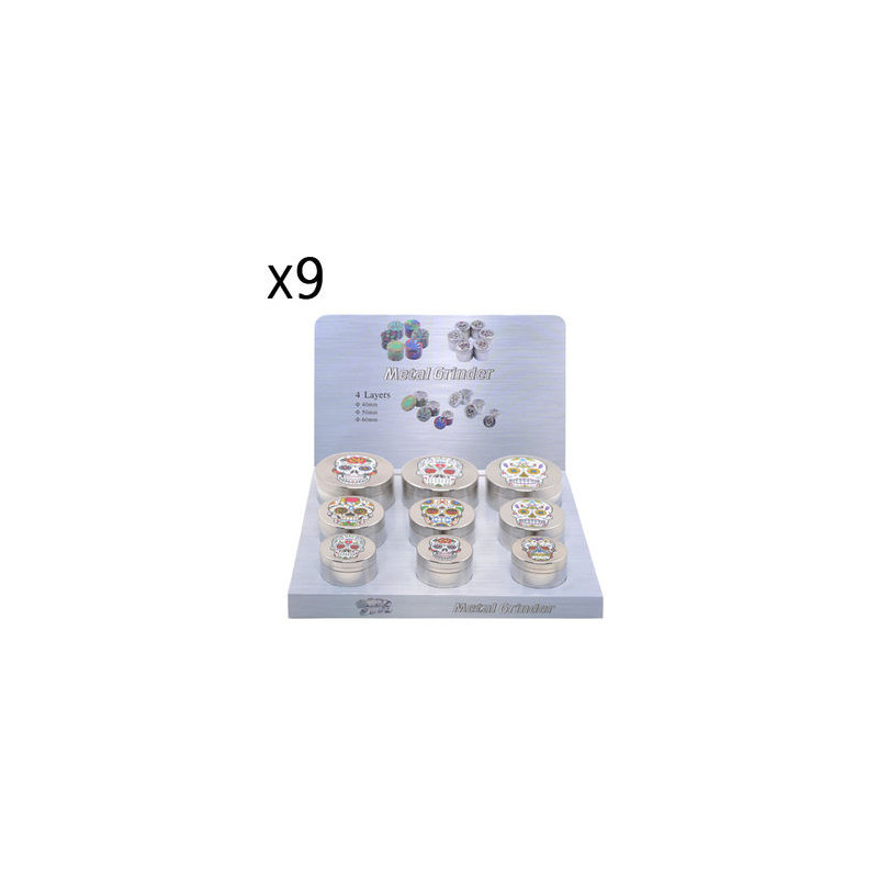 Grinder Atomic Mexican Skull 50mm 4 parties