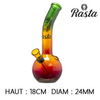 Bang en verre Rasta 18cm