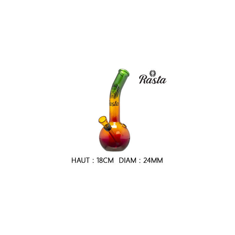 Bang en verre Rasta 18cm
