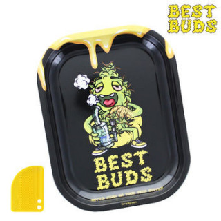 Plateau de roulage métal Best Bud - 18 x 14 cm + Grinder - PRM88