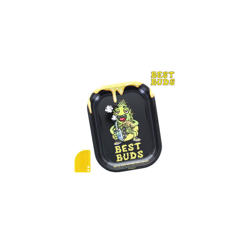 Plateau de roulage métal Best Bud - 18 x 14 cm + Grinder - PRM88