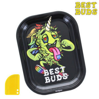 Plateau de roulage métal Best Bud - 18 x 14 cm + Grinder - PRM87