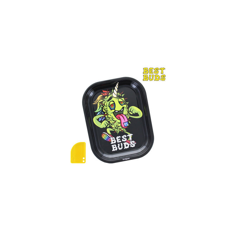 Plateau de roulage métal Best Bud - 18 x 14 cm + Grinder - PRM87