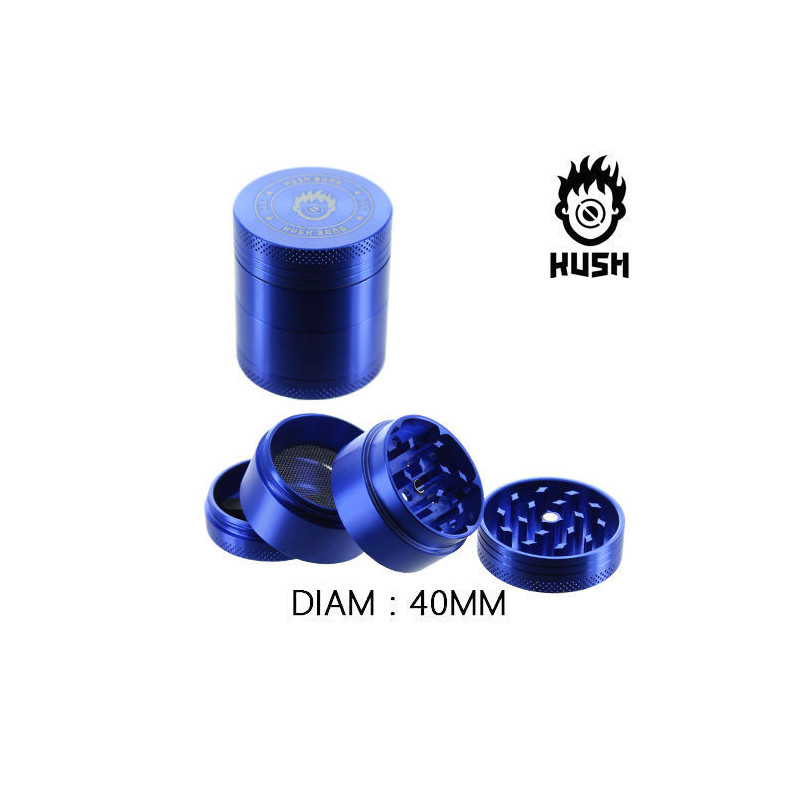 Grinder Kush Argos 40mm 4 parties Bleu