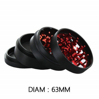 Grinder Alu 60mm 4 parties Rouge - SD630