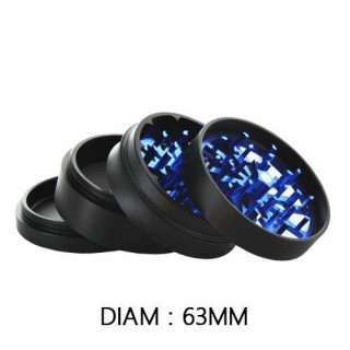 Grinder Alu 60mm 4 parties Bleu - SD630