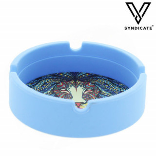 Cendrier rond en silicone "Tribal Lion"