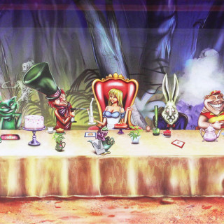 Plateau de roulage Alice Dinner en métal