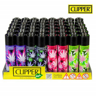 Briquet - Multi-couleurs - Feuilles Canna - Clipper