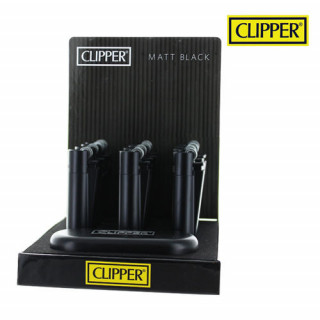 Briquet - Black Mat - Metal - Clipper