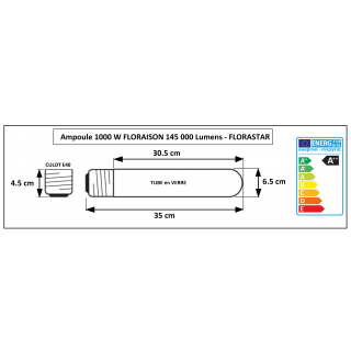 Ampoule 1000W HPS HRO floraison florastar