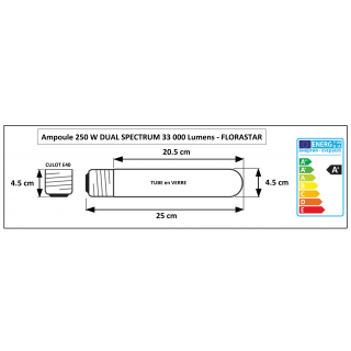 Ampoule 250W HPS double spectre florastar