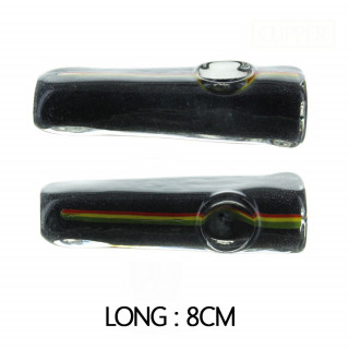 Pipe en Verre Noir - Jamaïque - GP-490 - 8cm