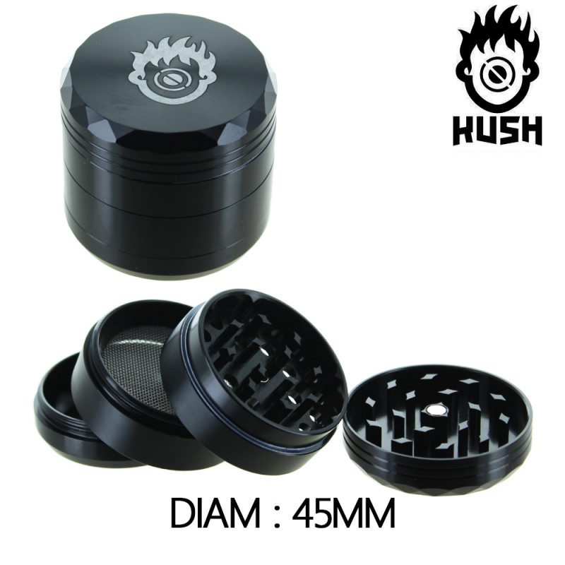 Grinder Alu "Actarus" Noir - 45mm - Kush