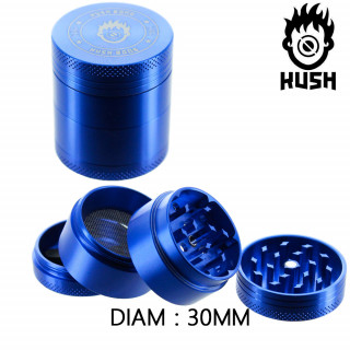 Grinder Alu Bleu "Argos" 4 parties - 30mm