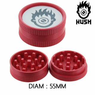 Grinder Bio "Kosmic" Rouge - 2 parties - 55mm - Kush