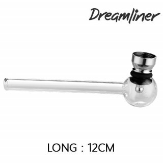 Pipe en verre Bout Gris - Dreamliner - 12 cm