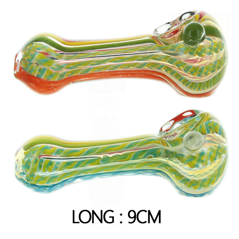 Pipe en Verre indienne Rasta - GP-355 - 9cm