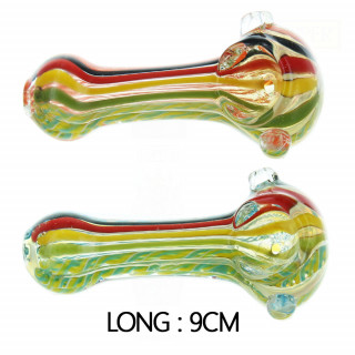 Pipe en Verre indienne Rasta - GP-355 - 9cm