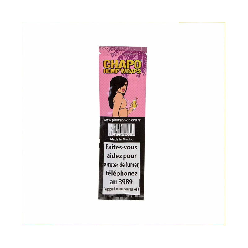 Feuilles à rouler - Blunt Hemp Wrap "Cheri" - Cerise - Chapo