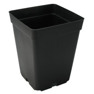 Pot carré noir 1,1 litres - 10,3 x 10,3 x 14 cm