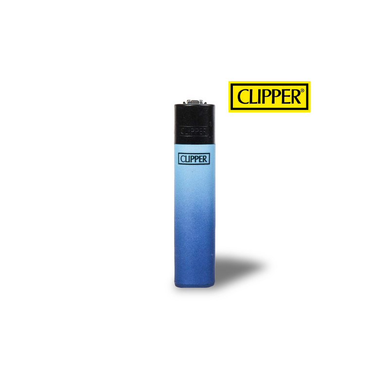 Briquet "Gradient" - Blanc-Bleu - Plastique - Clipper
