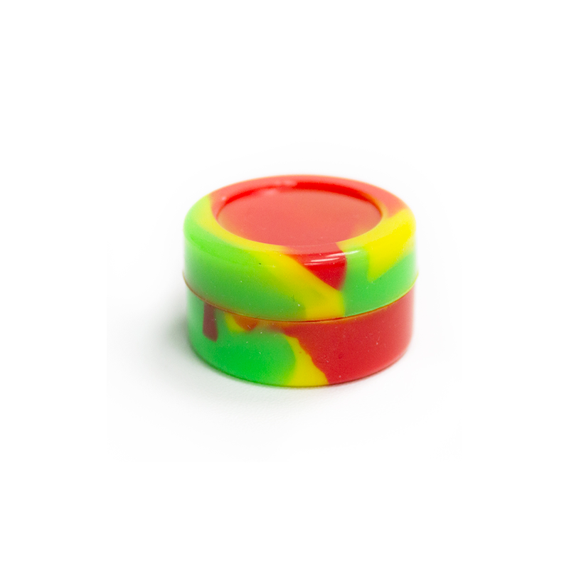Petite boîte en silicone - Tricolore "Rasta"- 5ml