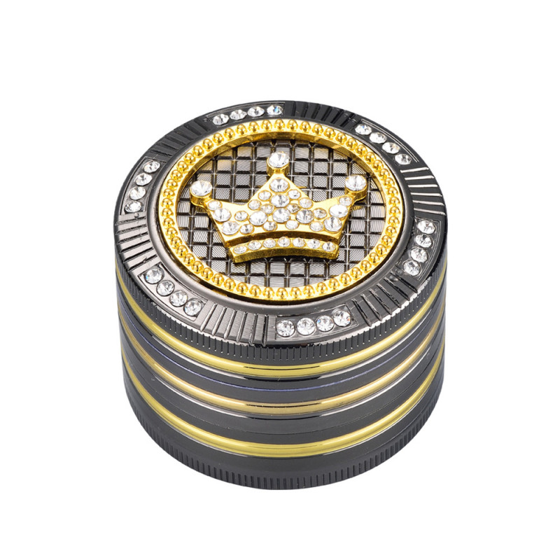 Grinder Polinizador Coffret Cadeau Métal Couronne Diamants 50 mm