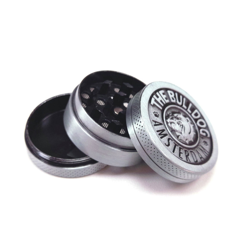 Grinder Pollinator en Métal Argenté Bulldog - 63 mm