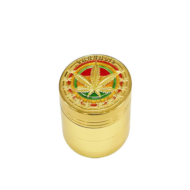 Grinder Pollinator Rasta en Métal Doré - 40 mm