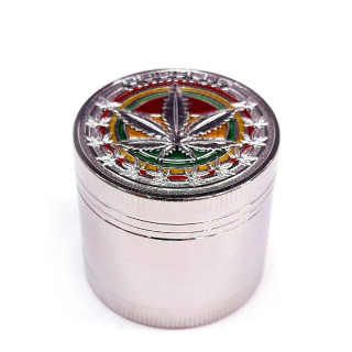 Grinder Pollinator Métal Rasta Argent - 40 mm