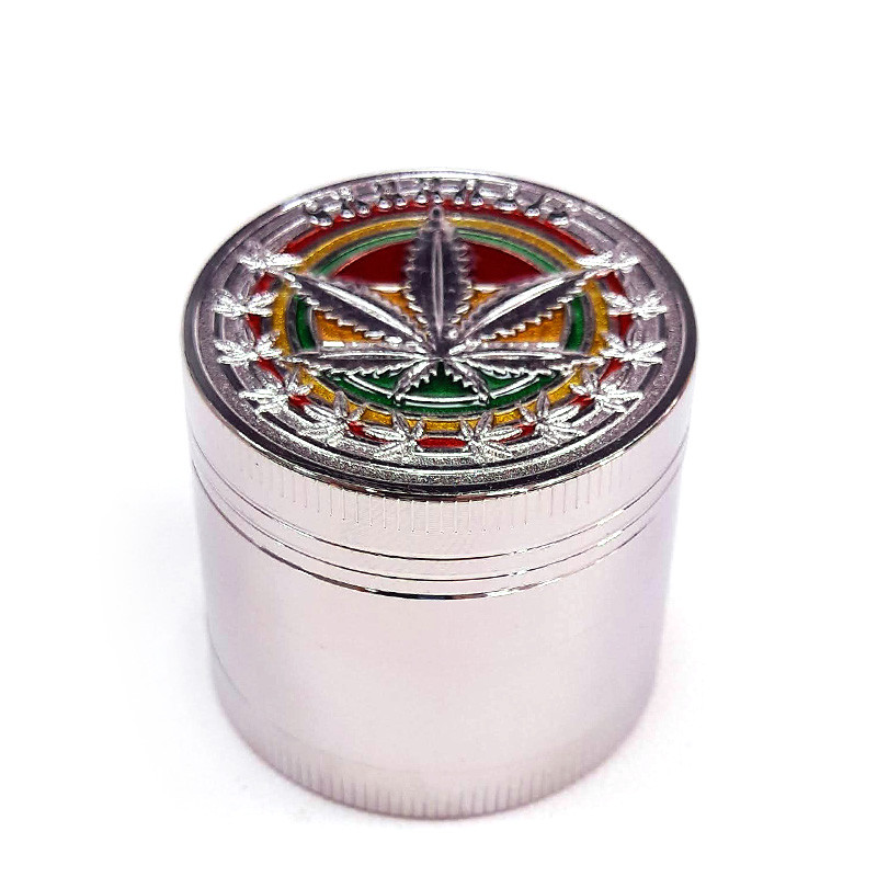 Grinder Pollinator Métal Rasta Argent - 40 mm