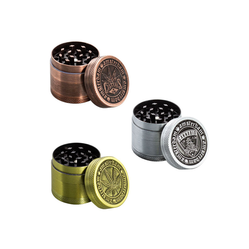 Grinder Pollinator Métal Amsterdam Bouclier - 40mm Grinder Pollinator Métal Amsterdam Bouclier - 40mm