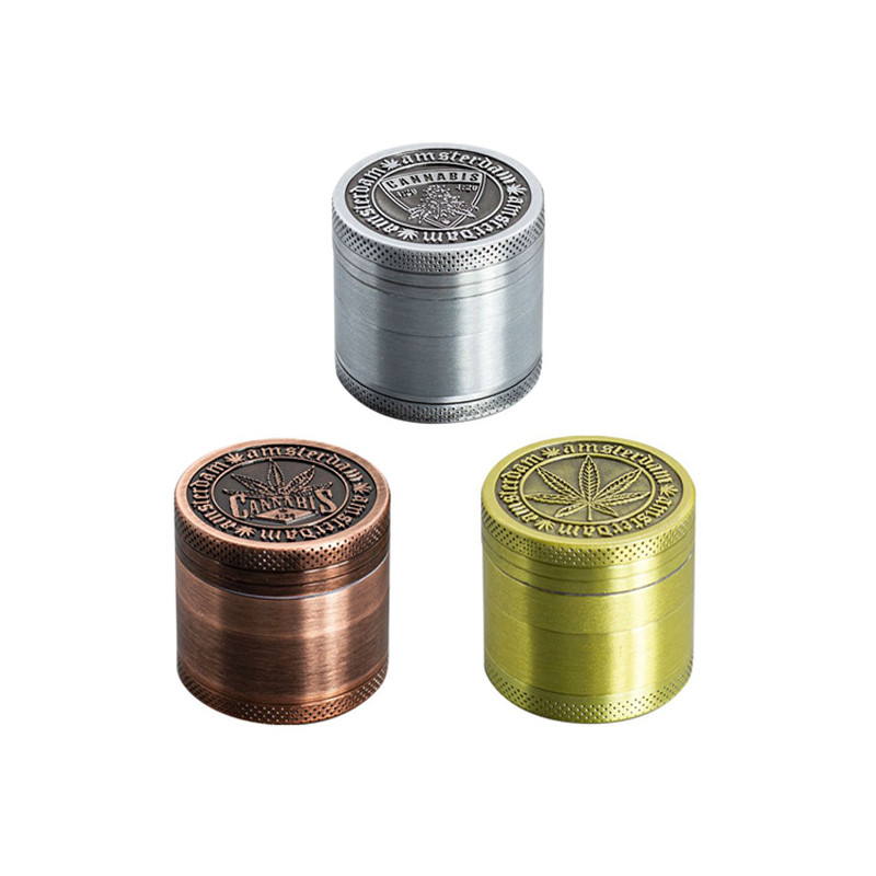 Grinder Pollinator Métal Amsterdam Bouclier - 40mm Grinder Pollinator Métal Amsterdam Bouclier - 40mm
