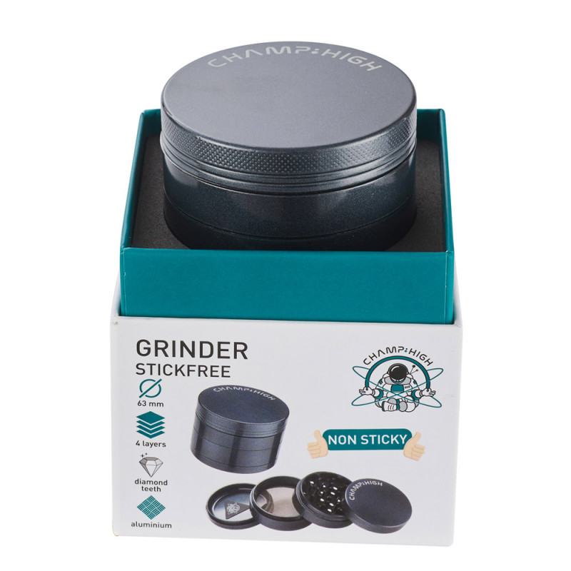 Grinder Pollinator Métal Noir Antiadhésif - 63 mm