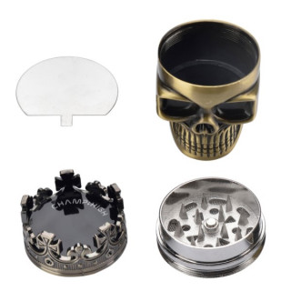 Grinder Pollinator Métal Crâne du Roi - 45x45x75 mm - Pack 2 unités