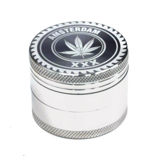 Grinder Pollinator Métal Amsterdam Feuille D'argent - 50 mm