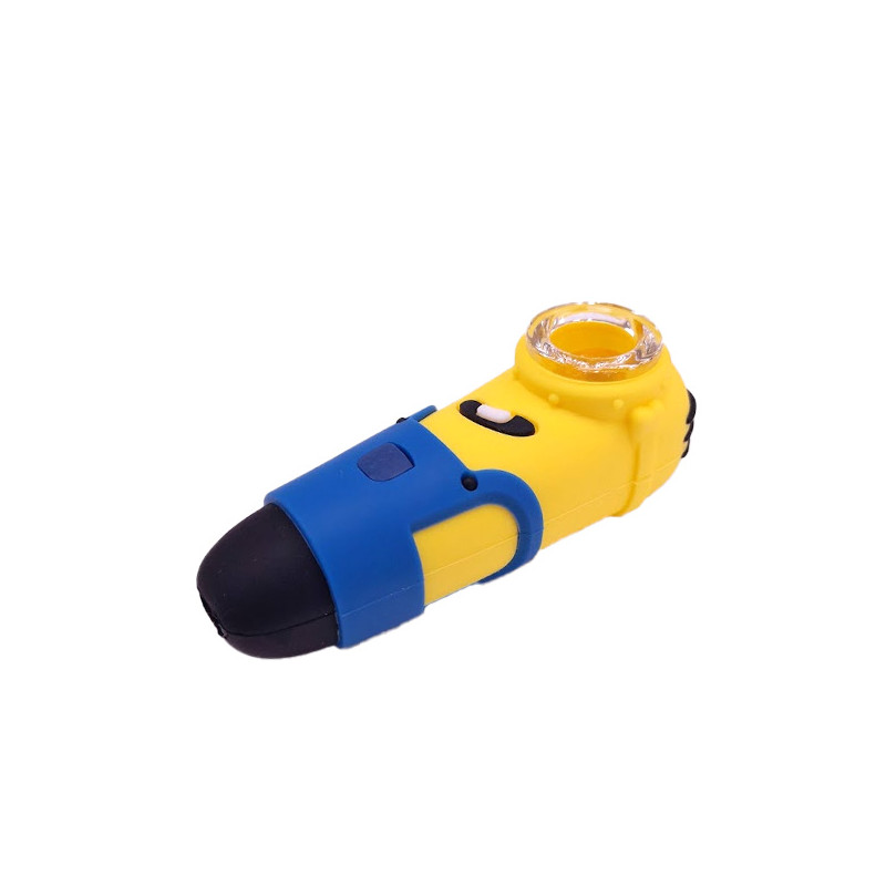 Pipe en Silicone & Bol en Verre Mini -10 cm