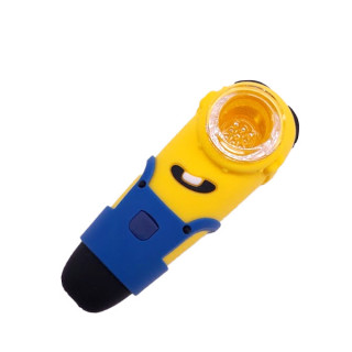 Pipe en Silicone & Bol en Verre Mini -10 cm