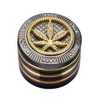 Grinder Pollinator Coffret Cadeau Métal Diamants Feuille - 50 mm