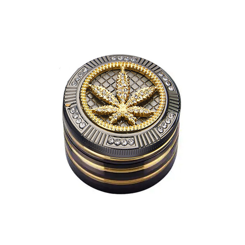 Grinder Pollinator Coffret Cadeau Métal Diamants Feuille - 50 mm