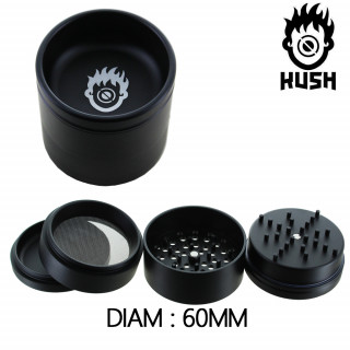Grinder Alu Kush Noir - Crusher - 60mm